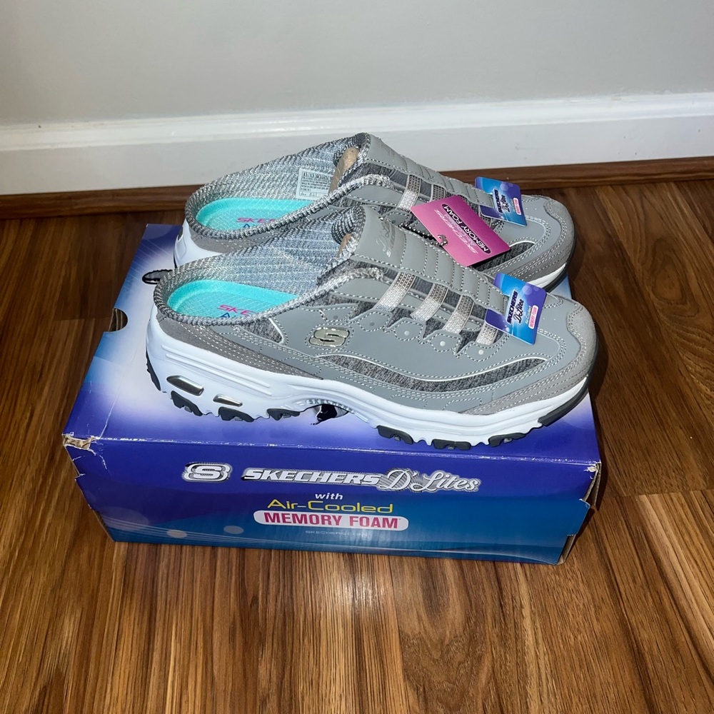 Skechers Gray Athletic Shoes with Air-Cooled Comfort - Picture 3 of 6